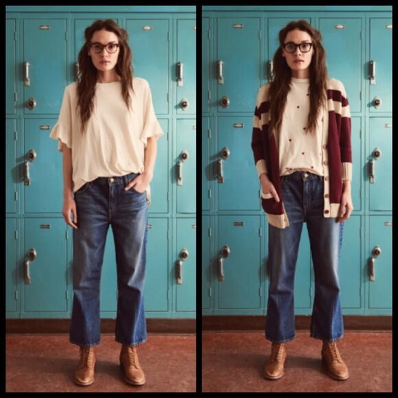 💕THE GREAT💕 The Relaxed Nerd Crop Flare Jeans 30 - Picture 9 of 15